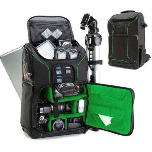 USA GEAR GRSLS17100GNEW DSLR Camera Backpack Green