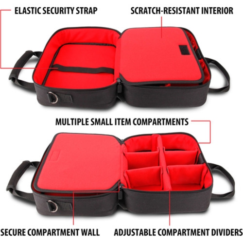 USA GEAR GRSLS14100RDEW Nintendo Switch Transport Case with Storage Compartments Red
