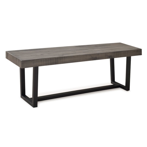 WALKER EDISON We Furniture 60" Two Tone Design Solid Wood Dining Bench - Grey Love the table, needed the bench