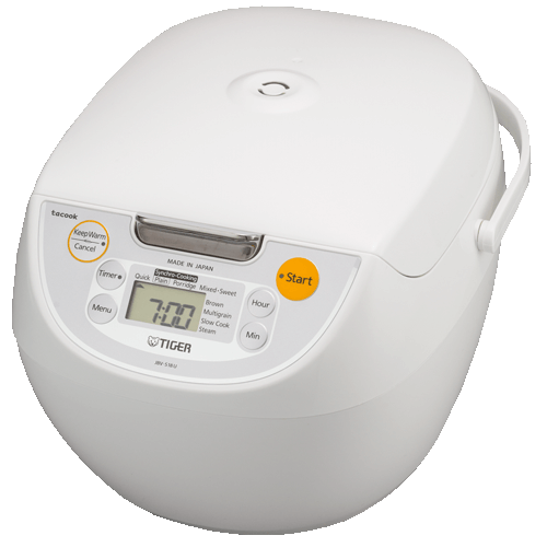 TIGER JBV-S10U Micom Rice Cooker with Tacook Plate 5.5-Cup - Made in Japan