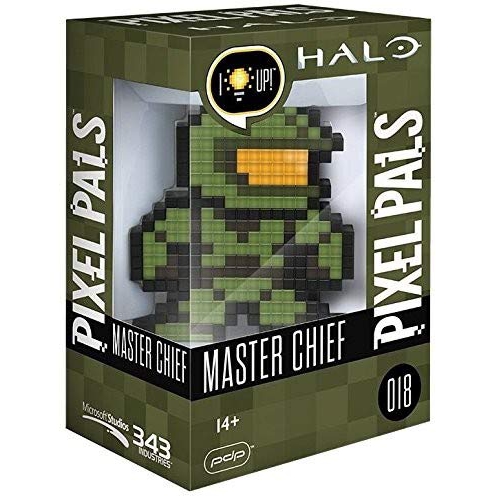 PDP Pixel Pals Halo Master Chief Collectible Lighted Figure, 878-034-NA-MASTER