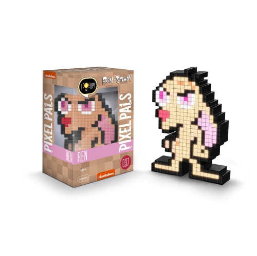 PDP Pixel Pals Ren & Stimpy Ren, figurine éclairée de collection, 878-040-NA-REN