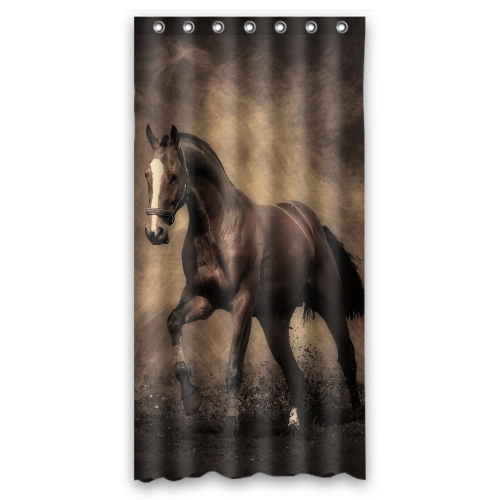 Zkgk Running Horse Waterproof Shower Curtain Bathroom Decor Sets