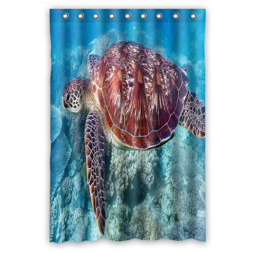 Zkgk Sea Turtle Painting Waterproof Shower Curtain Bathroom Decor