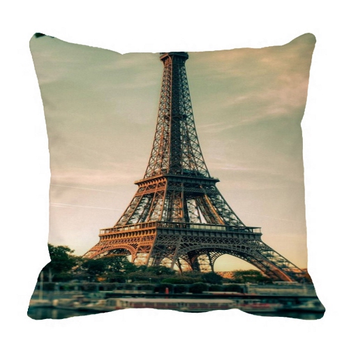 Zkgk Paris Eiffel Tower Pillowcase Home Decor Pillow Cover Case