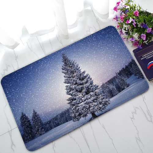 Zkgk Merry Christmas Tree Non Slip Doormat Indoor Outdoor Bathroom