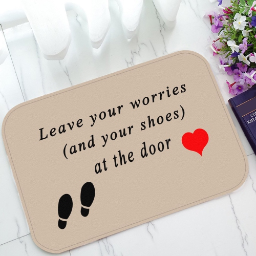 Zkgk Leave Your Worries And Your Shoes At The Door Non Slip Doormat Indoor Outdoor Bathroom Doormat 23 6 X 15 7 Inches