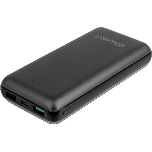 Chargeur de batterie portatif 20,000 mAh d’Aluratek – pour ordinateur tablette, appareil de jeu, téléphone intelligent, lecteur MP3