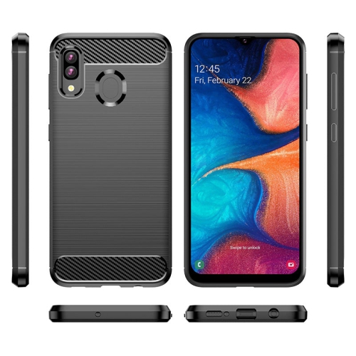 PANDACO Navy Brushed Metal Case for Samsung Galaxy A20