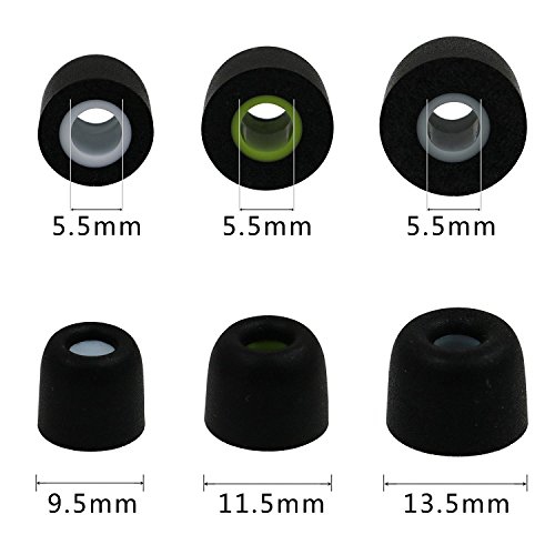 3Pair SML Ear Tips Memory Foam For JayBird BlueBud X X2 Headphones Replacement