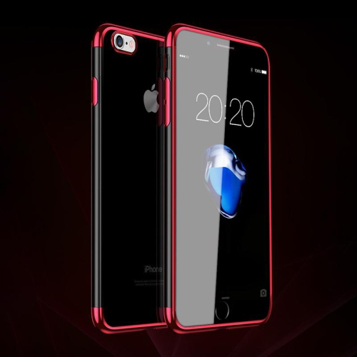 PANDACO Red Trim Clear Case for iPhone 6 or iPhone 6s
