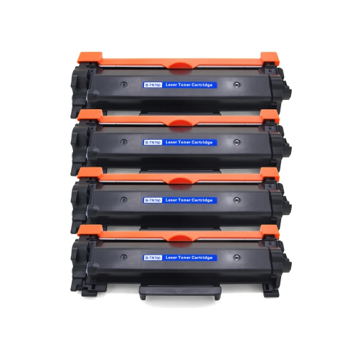 Printer Solution High Yield Compatible 4 Pack Brother TN760/TN-760/TN730/TN-730 Black Toner Cartridge