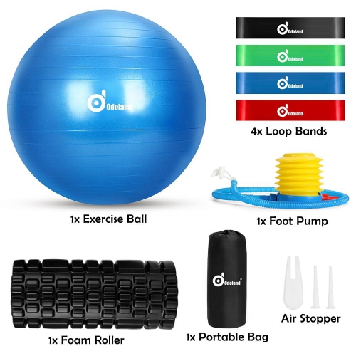 exercise ball and bands