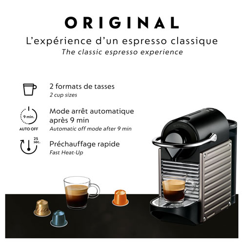 Nespresso Pixie Espresso Machine by Breville - Titan