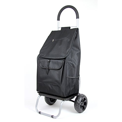 Trolley Dolly, Black Shopping Grocery Foldable Cart