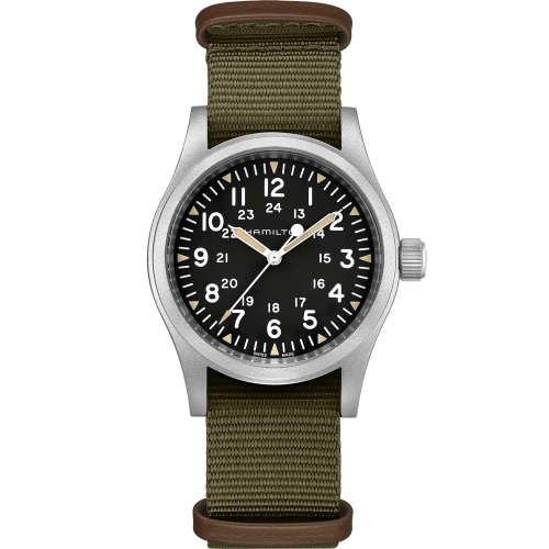 HAMILTON  Khaki Field Hand Wind Dial Mens Watch H69439931 In Black