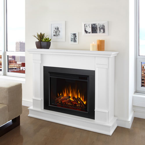 Real Flame Silverton Electric Fireplace 4700 Btu White Best