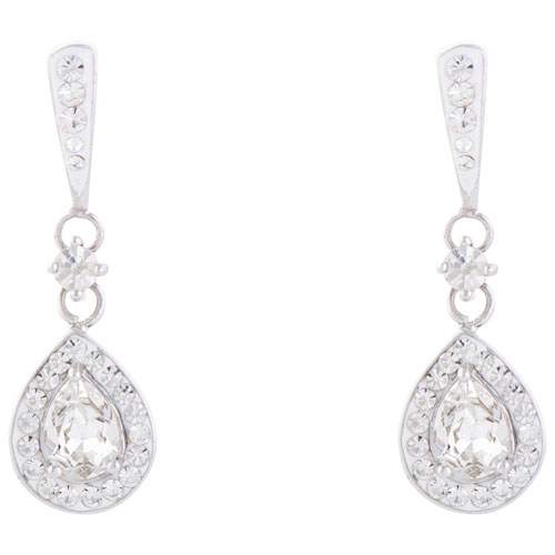Le Reve Pear-Shaped Cubic Zirconia Drop Earrings in Sterling Silver