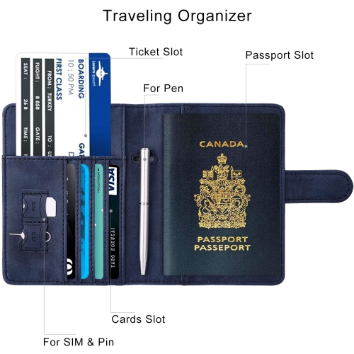 Family Passport Holder Rfid blocking Travel Wallet Ticket - Temu Canada