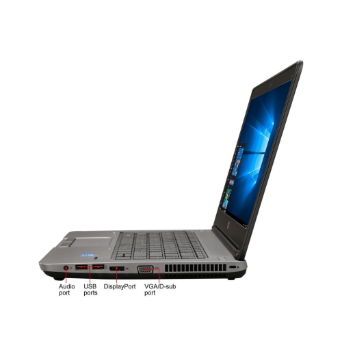HP ProBook 640 G1 Laptop - Intel Core i5-4200M - 4GB DDR3L - 250GB SSD - Windows 10 Pro - Black -Certified Refurbished by HP - Refurbished condition - Image 4