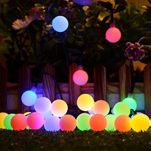 Brampton Solar Multi Colour 7M 50LED Solar Light Series Waterproof Outdoor Decor Ball Fairy Light String Holiday Lights