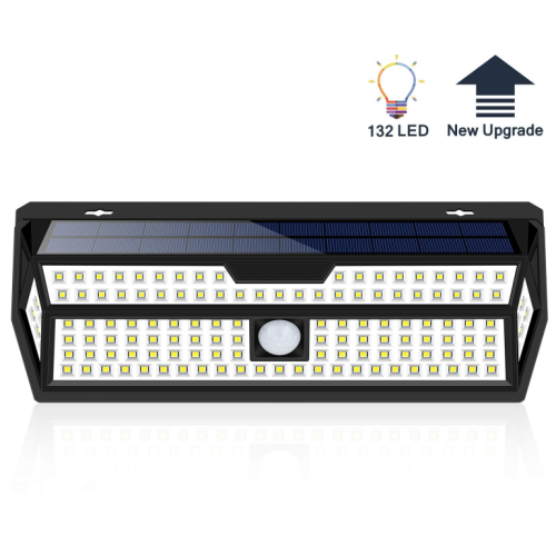 4th Generation 132 LED Solar Waterproof Outdoor Motion Sensor 3 Mode Security Wall Light.