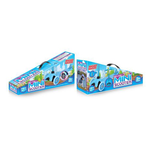 Trottinette pour enfants Rugged Racers avec hauteur ajustable et roues DEL, bleu