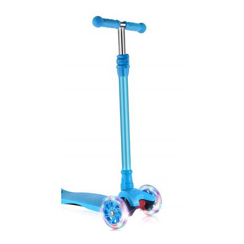 Trottinette pour enfants Rugged Racers avec hauteur ajustable et roues DEL, bleu