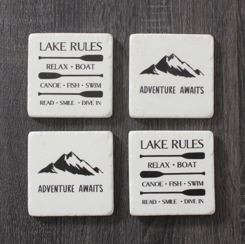 Lake and Mountain Adventures Resin Coaster