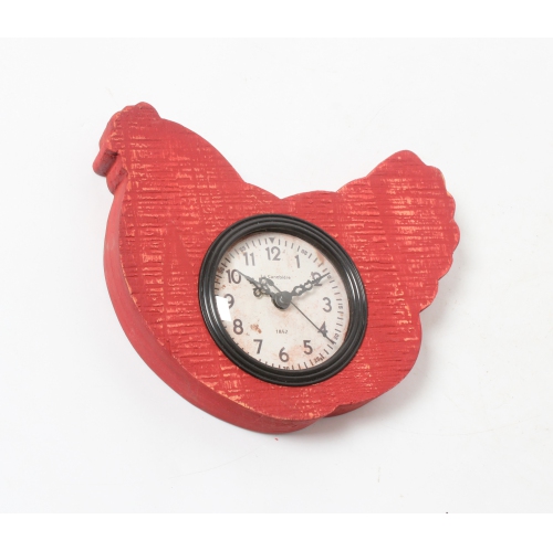 Wooden Hen Magnet Clock