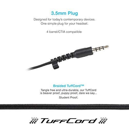 Cyber Acoustics 3.5mm Stereo Headset with Headphones and Noise Cancelling Microphone for PCs, Tablets, and Cell Phones