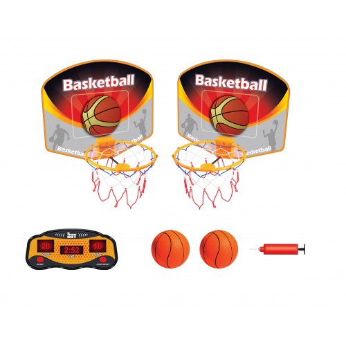 Electronic Basketball Set with Wireless LED Screen Board