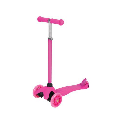 Rugged Racer Mini Scooter with Adjustable Height and LED Wheels, Pink