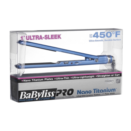 BaBylissPRO Nano-Titanium & Ceramic Ultra-Slim Flat Iron 1"