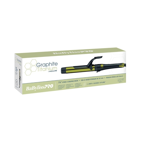BaBylissPRO Ceramic Curling Iron, Spring Handle 1-1/4" #BABC125SC