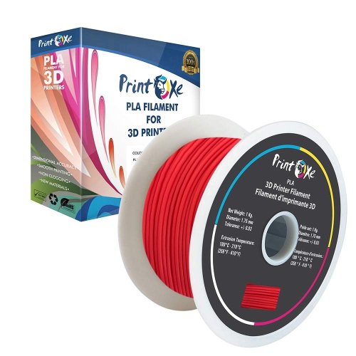 Filament PLA rose 3D pour imprimantes 3D - 1.75 mm de diamètre - 1 kg net sur bobine précision dimensionnelle +/- 0.03 mm PRINTOXE® marque