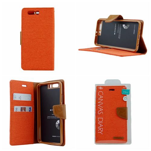 Huawei P10 Plus Goospery Canvas Diary, Orange