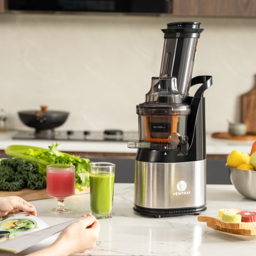 Ventray Masticating Juicer - Slow Cold Press Juice Maker - Black
