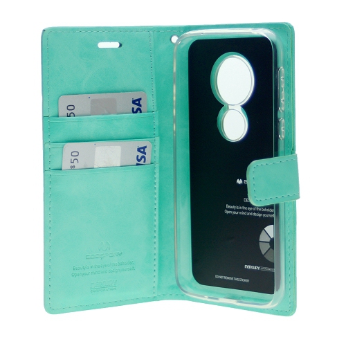 Goospery Bluemoon Diary For Moto G7 Play, Teal