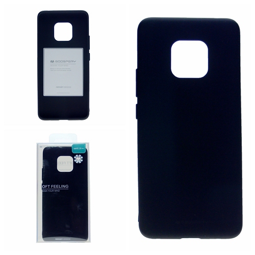 TopSave Goospery Soft Feeling TPU Silicone Case For Huawei Mate 20 Pro, Black
