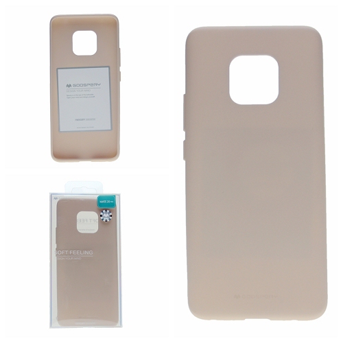 TopSave Goospery Soft Feeling TPU Silicone Case For Huawei Mate 20 Pro, Pink Sand