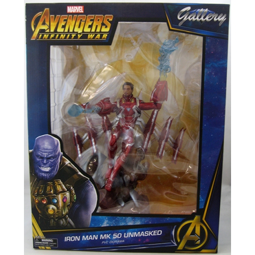 Marvel Gallery 9 Inch Statue Figure Avengers Infinity War - Iron Man Mark 50 Deluxe Unmasked
