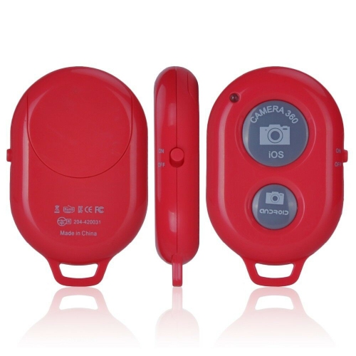 Wireless Bluetooth Phone Camera Remote Control Shutter For Selfie Stick Monopod(Red)