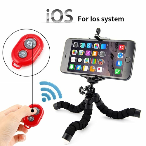 Wireless Bluetooth Phone Camera Remote Control Shutter For Selfie Stick Monopod(Red)