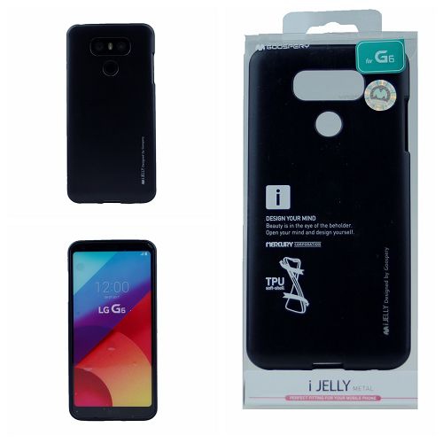 LG G6 Goospery iJelly Metal Case, Black