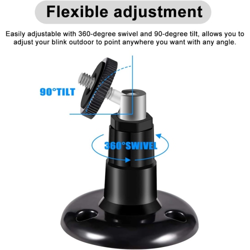 Support de caméra d'extérieur Blink, support mural ajustable 360 degrés pour caméra d'extérieur Blink et accessoires de système de caméra de