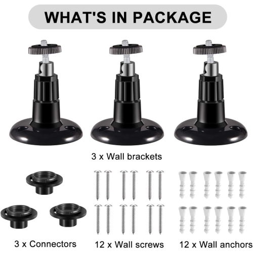 Support de caméra d'extérieur Blink, support mural ajustable 360 degrés pour caméra d'extérieur Blink et accessoires de système de caméra de