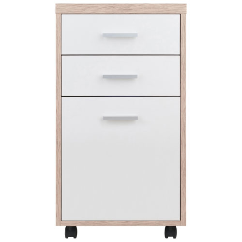 Kenner 3-Drawer Mobile Vertical File Cabinet - Reclaimed Wood/White