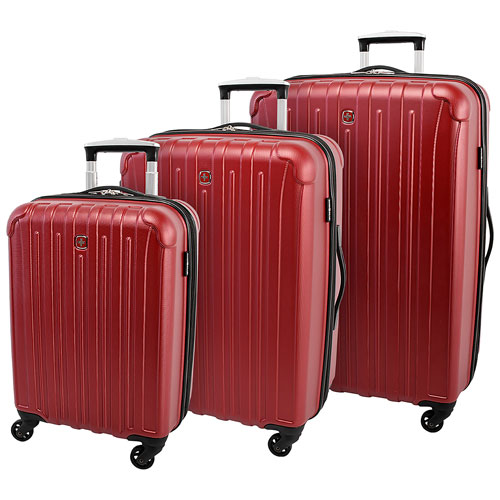Ensemble de 3 valises rigides extensibles Balboa de SWISSGEAR - Rouge