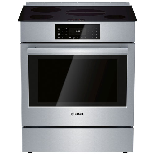 Bosch 30" 4.6 Cu. Ft. True Convection Slide-In Induction Range - Stainless Steel - Clearance